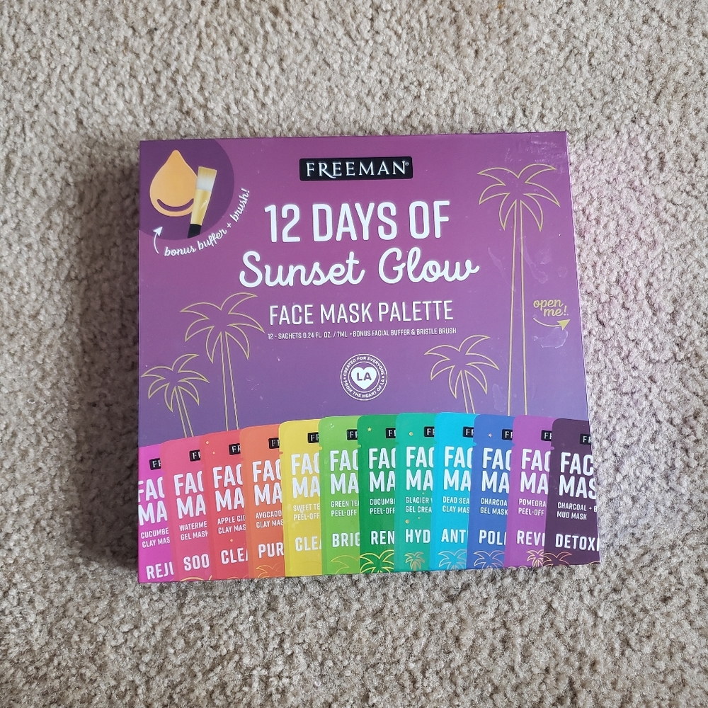 12 Days of Sunset Glow Face Mask Palette